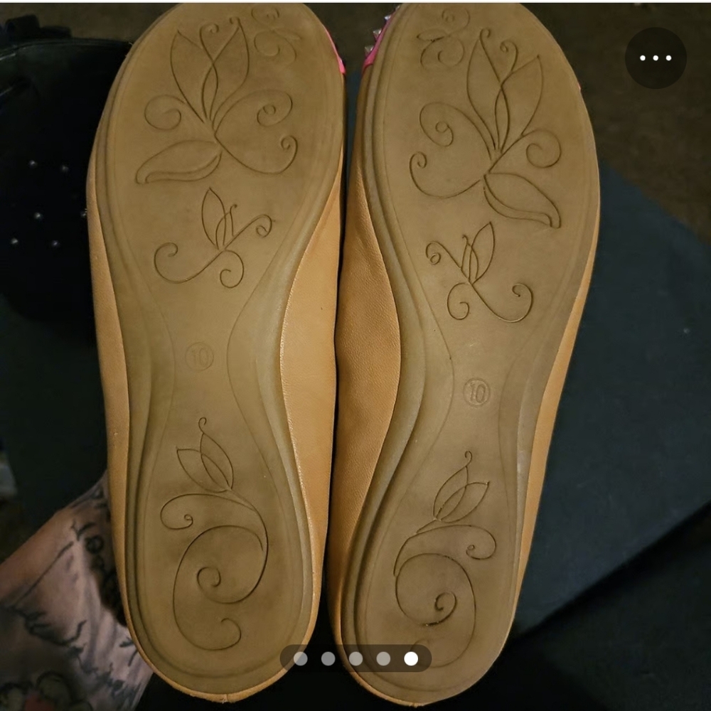 Faded Glory Pink and Brown Studded Loafers - Picture 5 of 5
